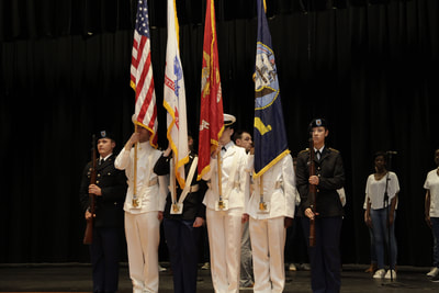 Presentation and posting of the colors by the Auburn ROTC.